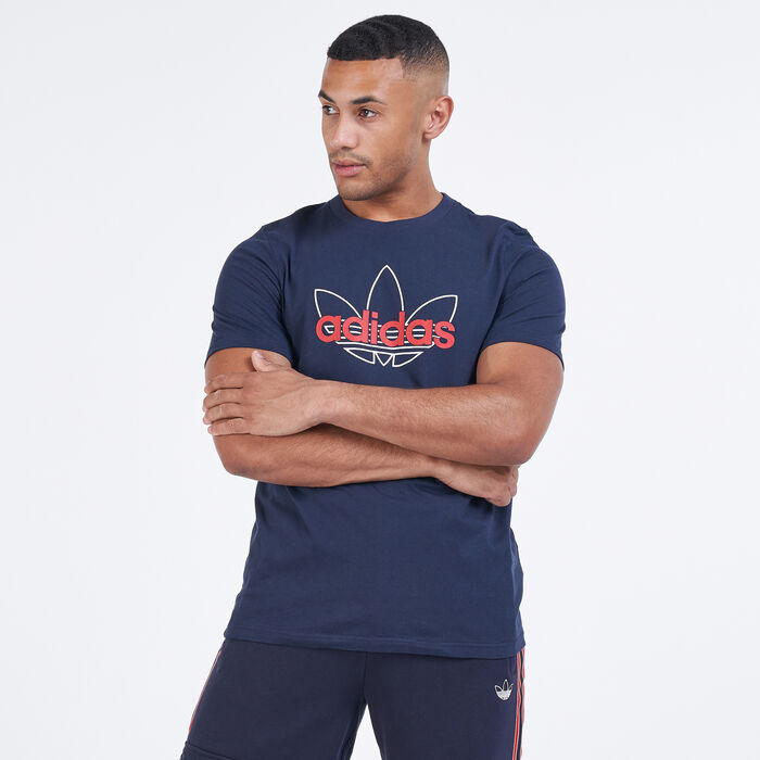 adidas Originals Men's SPRT 3-Stripes T-Shirt Blue adidas Originals Men's SPRT 3-Stripes T-Shirt Blue image number 0