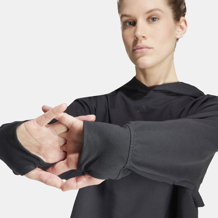 adidas Women's Power Training Hoodie Black image number 3