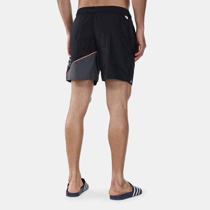 adidas Men's Wording Swim Shorts Black adidas Men's Wording Swim Shorts Black image number 1