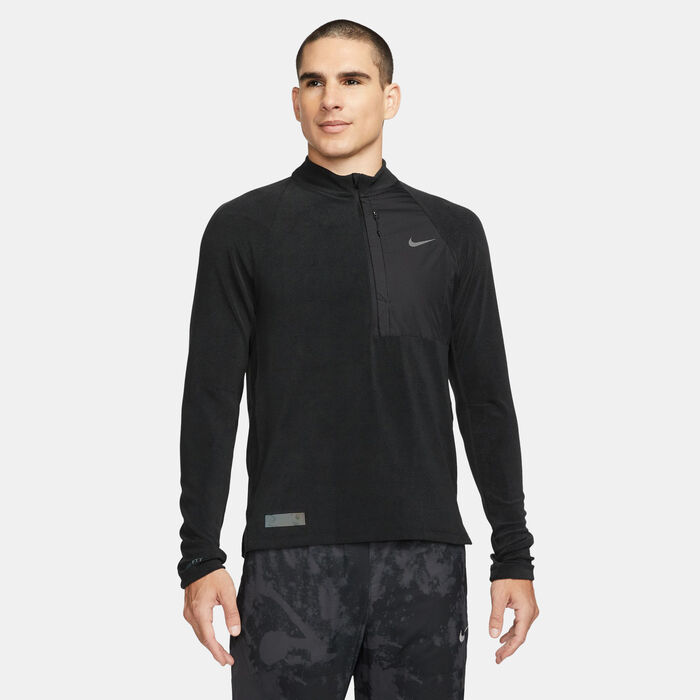 Nike Men's Dri-FIT Running Division 1/2 Zip Mid Layer Running Top Black Nike Men's Dri-FIT Running Division 1/2 Zip Mid Layer Running Top Black image number 0