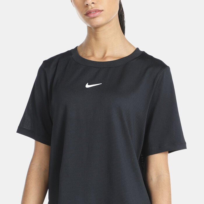 Nike Women's Court Advantage T-Shirt Black image number 3