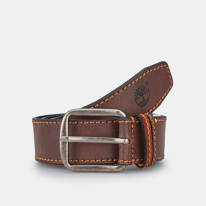 Timberland Men's Contrast Stitch Belt Brown Timberland Men's Contrast Stitch Belt Brown image number 0