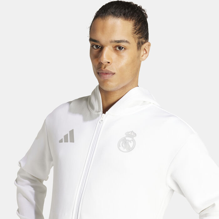 adidas Men's Real Madrid Anthem Jacket White image number 3