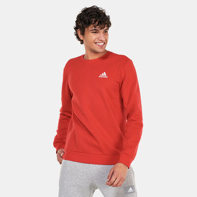 adidas Men's Essentials Fleece Sweatshirt Red