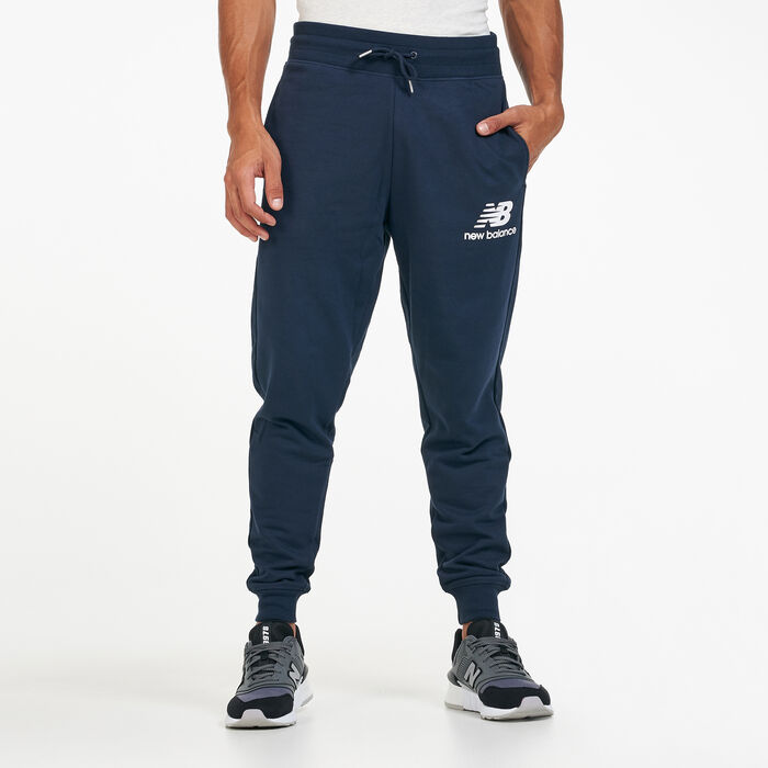 New Balance Men's Essentials Stacked Logo Sweatpants Blue New Balance Men's Essentials Stacked Logo Sweatpants Blue image number 0