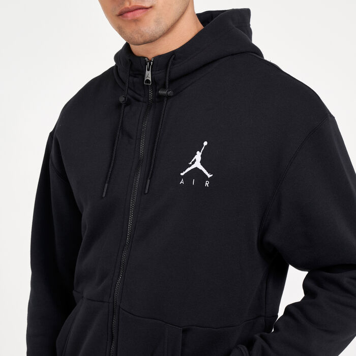 Jordan Men's Jumpman Air Full-Zip Hoodie Black Jordan Men's Jumpman Air Full-Zip Hoodie Black image number 3