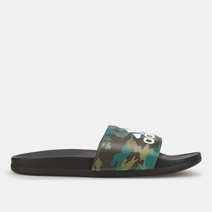 adidas Men's Adilette Comfort Slides Green adidas Men's Adilette Comfort Slides Green image number 1