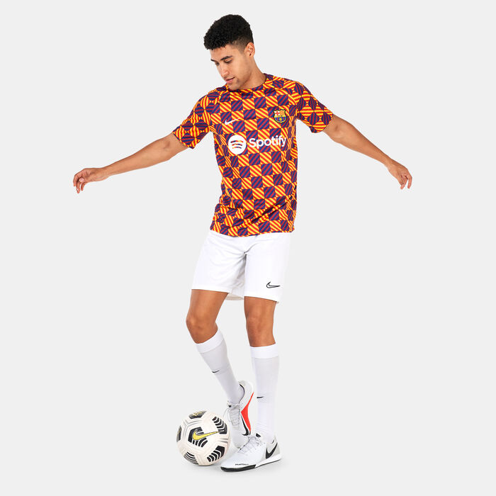 Nike Men's F.C. Barcelona Dri-FIT Pre-Match Jersey - 2022/23 Orange Nike Men's F.C. Barcelona Dri-FIT Pre-Match Jersey - 2022/23 Orange image number 2