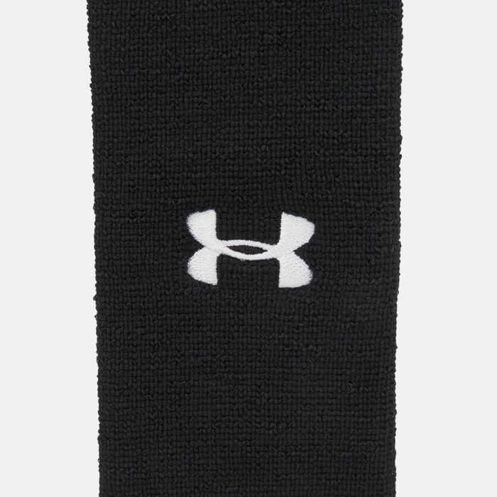 Under Armour 6in Performance Wristband Black Under Armour 6in Performance Wristband Black image number 2