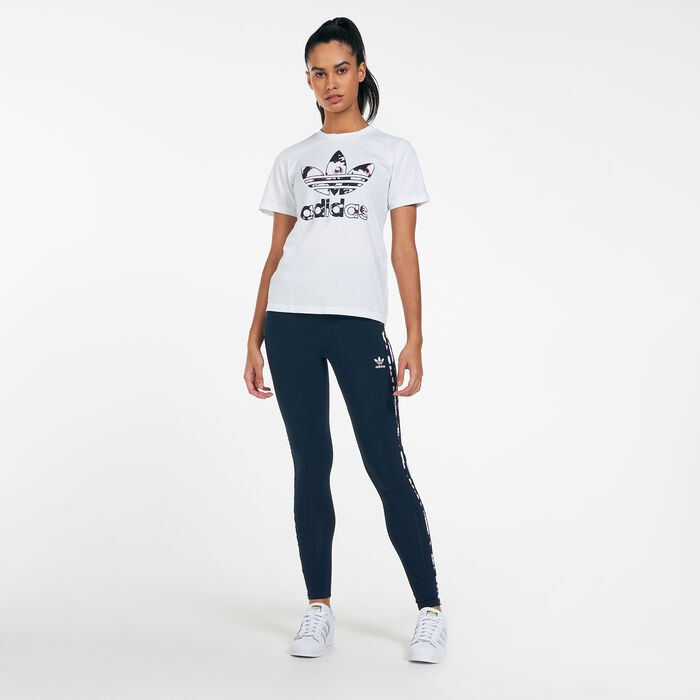 adidas Originals Women's Essentials Leggings Blue adidas Originals Women's Essentials Leggings Blue image number 2