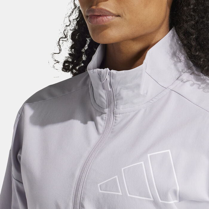 adidas Women's Full-Zip Training Jacket Grey image number 3