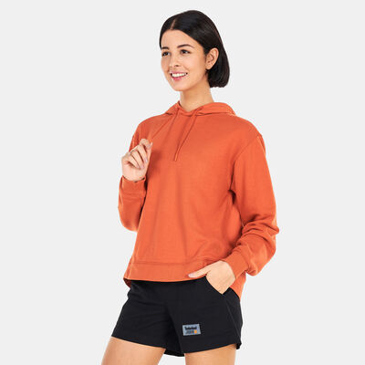 Timberland Women's Discovery Mix Media Hoodie Orange