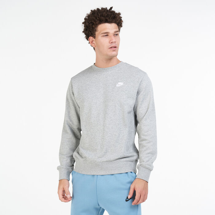 Nike Men's Sportswear Club French Terry Sweatshirt Grey Nike Men's Sportswear Club French Terry Sweatshirt Grey image number 0