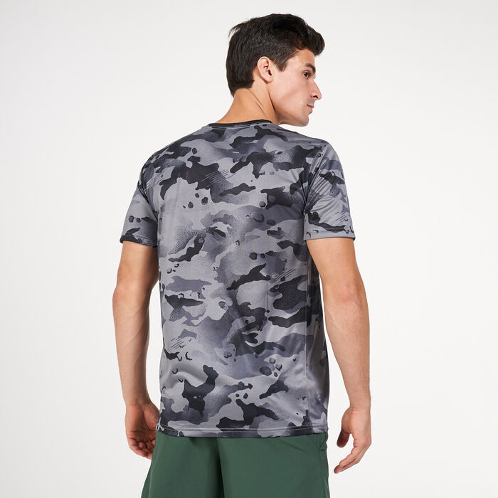 Nike Men's Dri-FIT Camo Training T-Shirt Grey image number 2