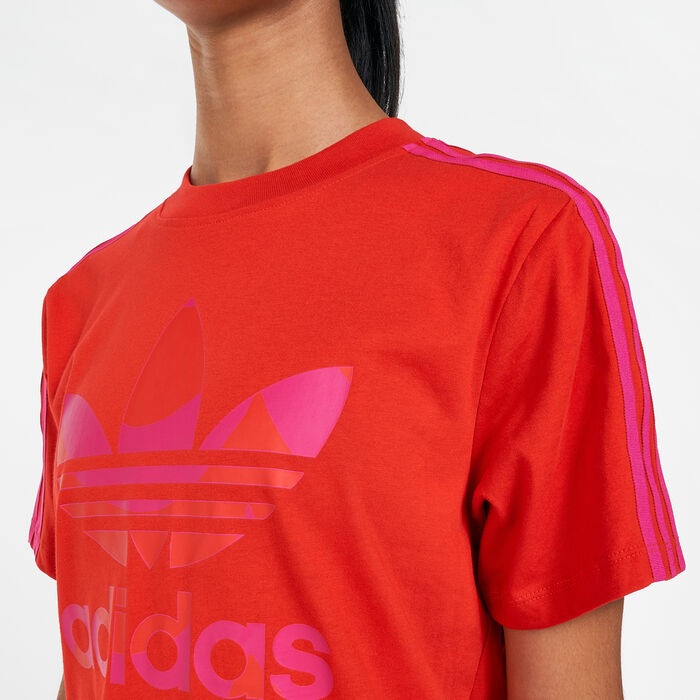 adidas Women's Marimekko Trefoil Print Infill Dress Red adidas Women's Marimekko Trefoil Print Infill Dress Red image number 2