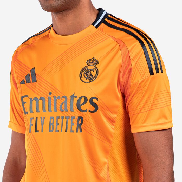 adidas Men's Real Madrid 24/25 Away Replica Football Jersey Orange adidas Men's Real Madrid 24/25 Away Replica Football Jersey Orange image number 3