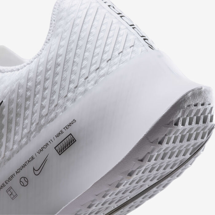 Nike Women's Court Air Zoom Vapor 11 Hard Court Tennis Shoes White Nike Women's Court Air Zoom Vapor 11 Hard Court Tennis Shoes White image number 7