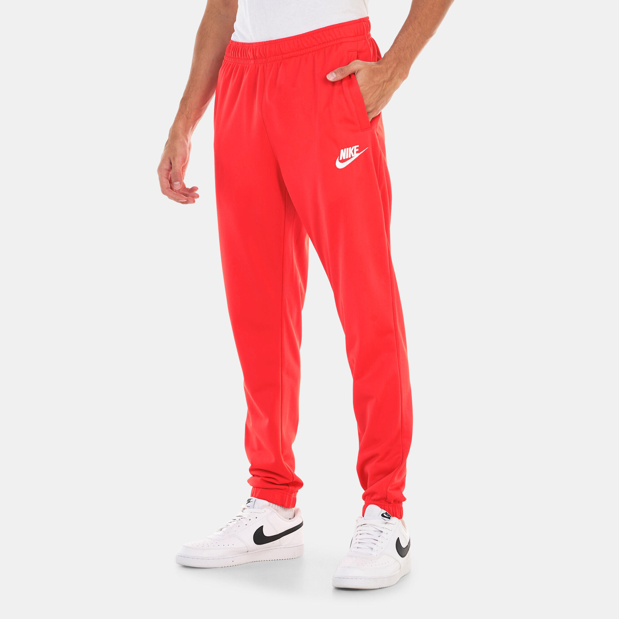 Men red nike sweatsuit best sale