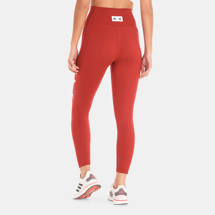 adidas Women's Thebe Magugu Studio 7/8 Leggings Red image number 1