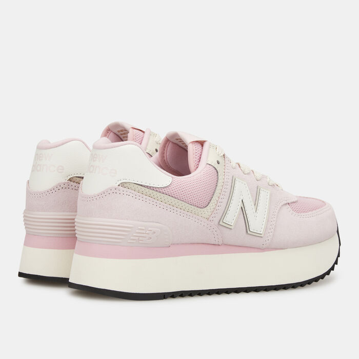 New Balance Women's 574+ Shoes Pink image number 2
