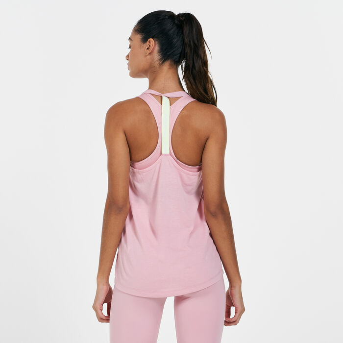Nike Women's Dri-Fit Elastika Tank Top Pink Nike Women's Dri-Fit Elastika Tank Top Pink image number 1