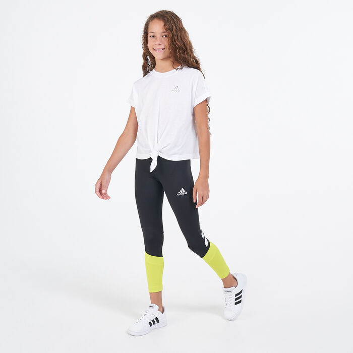 adidas Kids' XFG Primeblue Aeroready Leggings Black adidas Kids' XFG Primeblue Aeroready Leggings Black image number 2