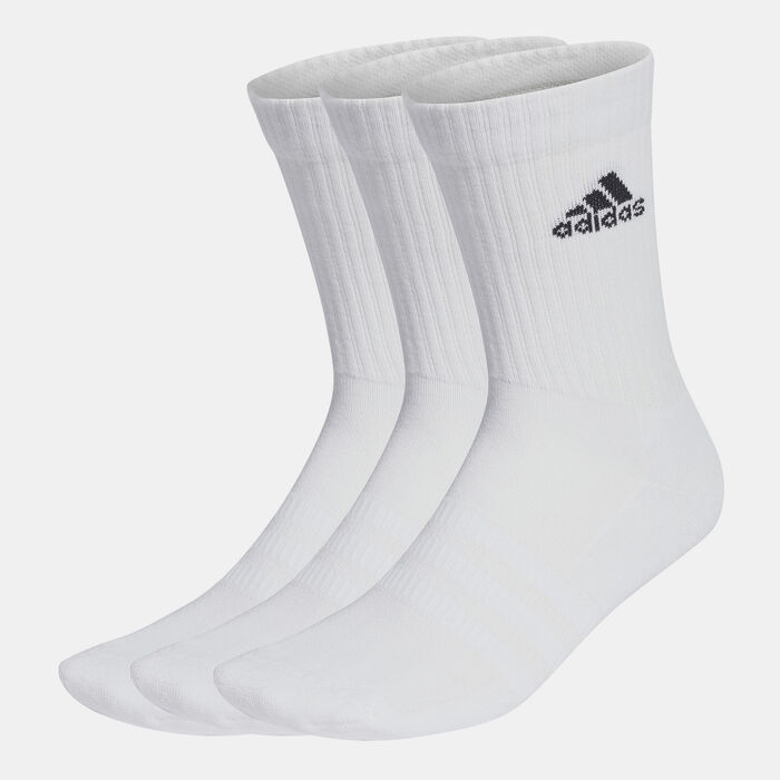 adidas Men's Cushioned Crew Socks (3 Pack) White adidas Men's Cushioned Crew Socks (3 Pack) White image number 0