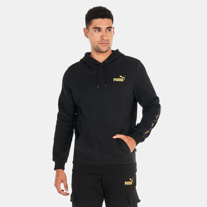 PUMA Men's GOLDEN! Tape Hoodie Black image number 0