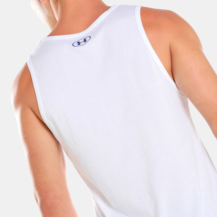 Under Armour Men's Sportstyle Logo Tank Top White Under Armour Men's Sportstyle Logo Tank Top White image number 4