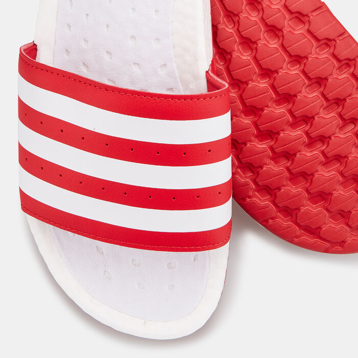 adidas Men's Adilette Boost Slides Blue adidas Men's Adilette Boost Slides Blue image number 2