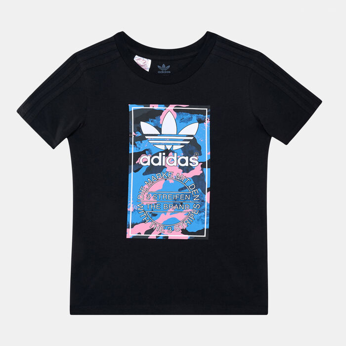 adidas Originals Kids' Camo Graphic T-Shirt Black image number 0