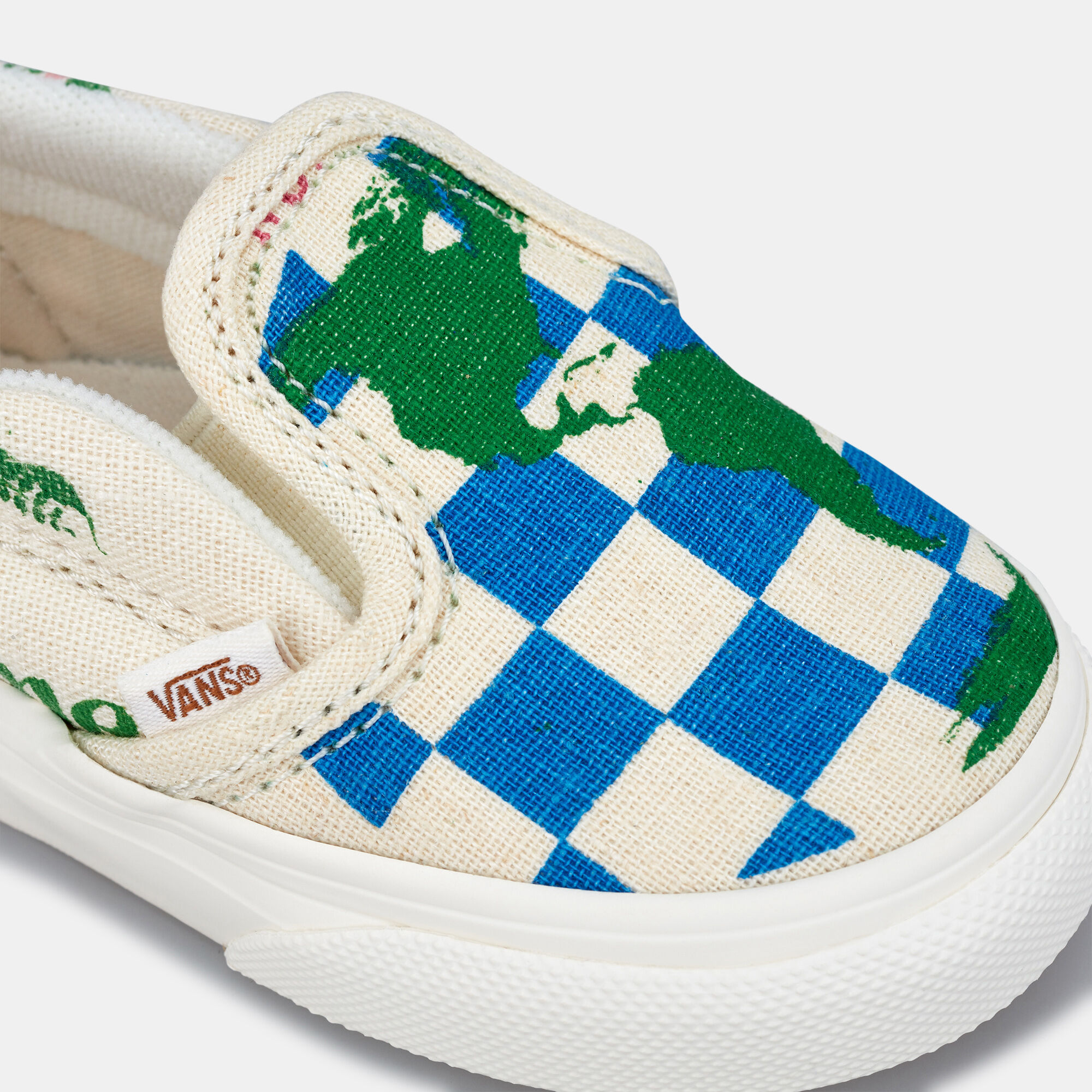 Teal checkered vans kids store