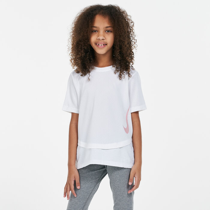 Nike Kids' Dri-FIT Instacool T-Shirt White Nike Kids' Dri-FIT Instacool T-Shirt White image number 0