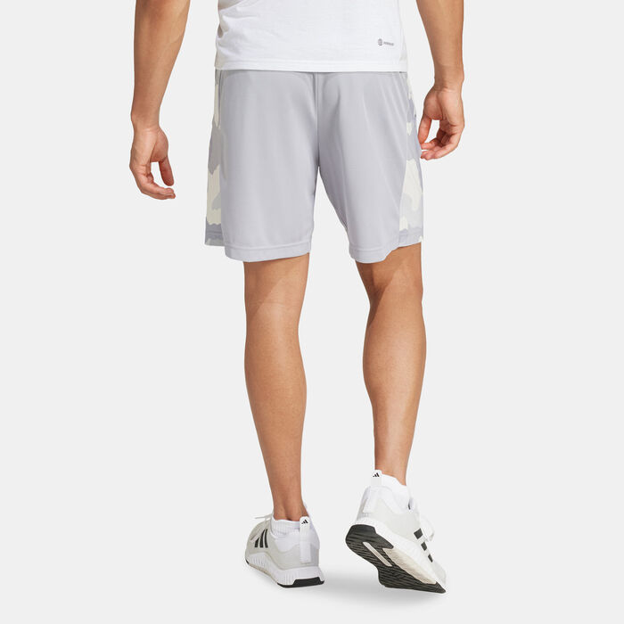 adidas Men's Train Essentials Camo Training Shorts Grey adidas Men's Train Essentials Camo Training Shorts Grey image number 1