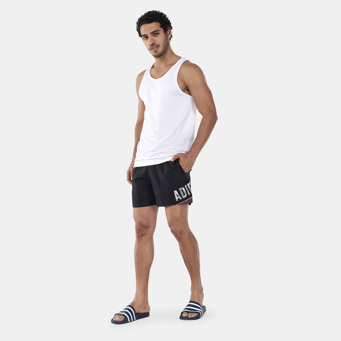 adidas Men's Wording Swim Shorts Black adidas Men's Wording Swim Shorts Black image number 2