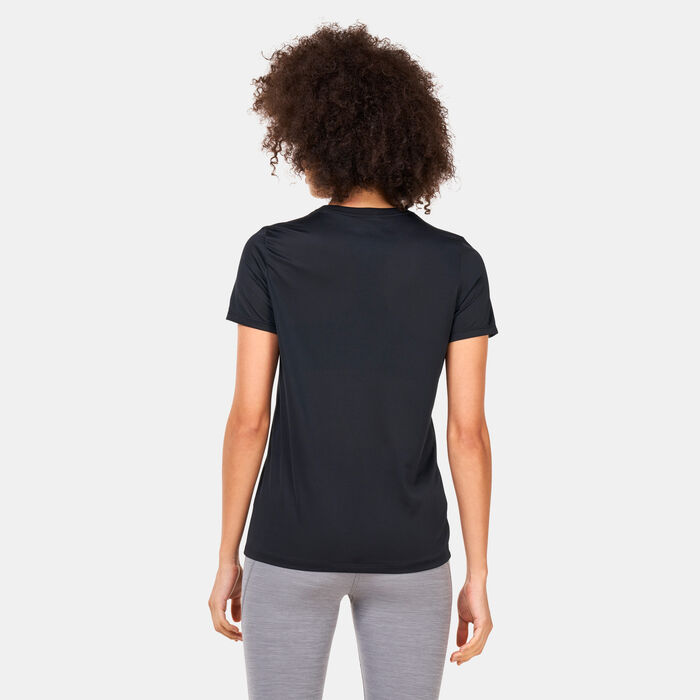 Nike Women's Dri-FIT T-Shirt Black Nike Women's Dri-FIT T-Shirt Black image number 1