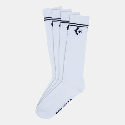 Converse Star Chevron Double Stripe Crew Socks (2 Pack) White
