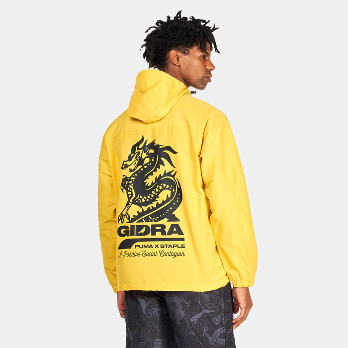 PUMA Men's x STAPLE Anorak Jacket yellow PUMA Men's x STAPLE Anorak Jacket yellow image number 1