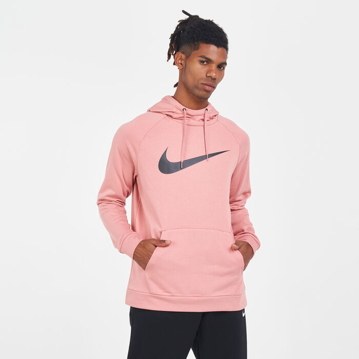 Nike Men's Dry Graphic Dri-FIT Hooded Fitness Hoodie Pink Nike Men's Dry Graphic Dri-FIT Hooded Fitness Hoodie Pink image number 0