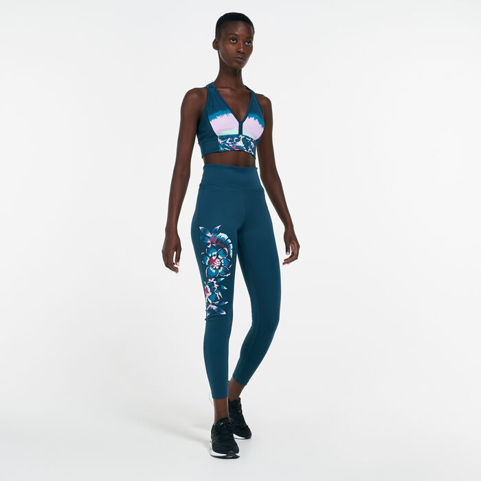 adidas Women's FARM Rio AEROREADY Padded Sports Bra Blue image number 2