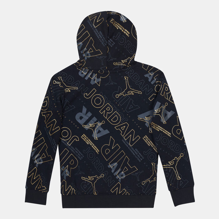 Jordan Kids' Air Holiday Shine Pullover Hoodie Black Jordan Kids' Air Holiday Shine Pullover Hoodie Black image number 1