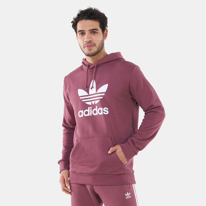 adidas Originals Men's Adicolor Classics Trefoil Hoodie Red image number 0