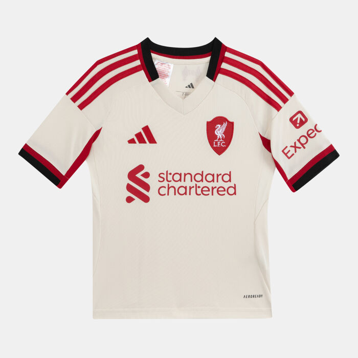 adidas Kids' Liverpool 25/26 Away Replica Football Jersey White image number 0