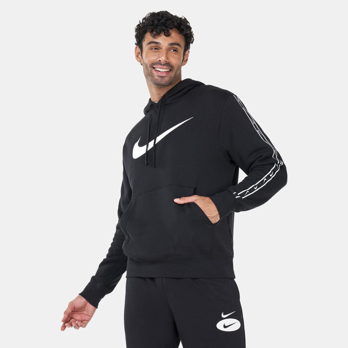 Nike Men's Sportswear Repeat Pullover Fleece Hoodie Black Nike Men's Sportswear Repeat Pullover Fleece Hoodie Black image number 0