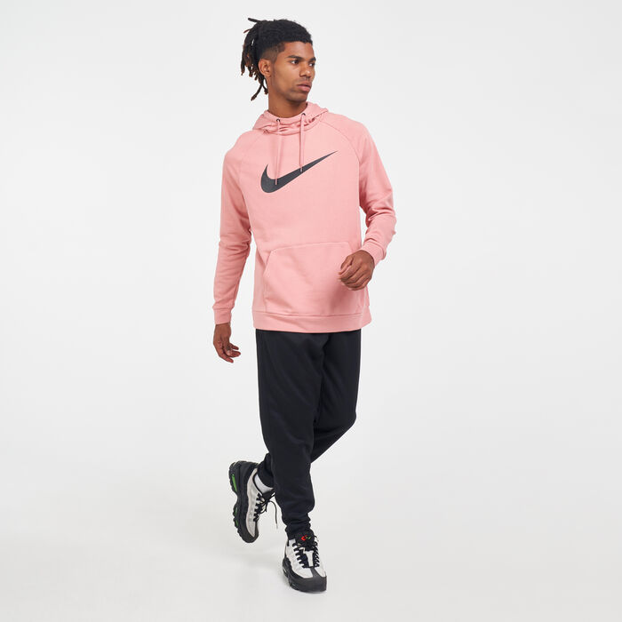 Nike Men's Dry Graphic Dri-FIT Hooded Fitness Hoodie Pink Nike Men's Dry Graphic Dri-FIT Hooded Fitness Hoodie Pink image number 2