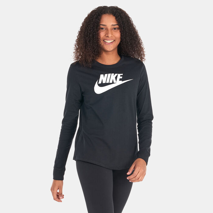 Nike Women's Sportswear Essentials Logo T-Shirt Black Nike Women's Sportswear Essentials Logo T-Shirt Black image number 0