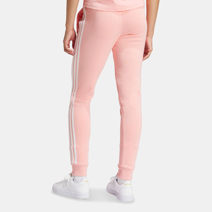 adidas Women's Essentials 3-Stripes Fleece Pants Pink adidas Women's Essentials 3-Stripes Fleece Pants Pink image number 1