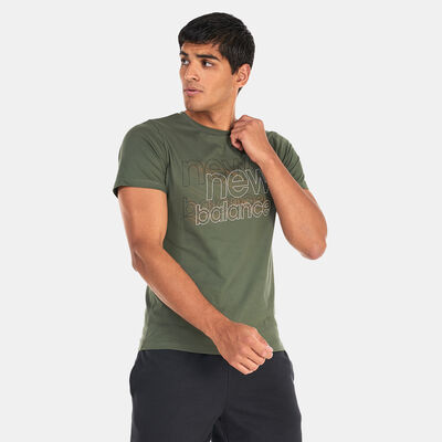 New Balance Men's Heathertech Graphic T-Shirt Grey