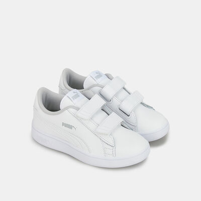 PUMA Kids' Smash V2 Leather Shoe White PUMA Kids' Smash V2 Leather Shoe White