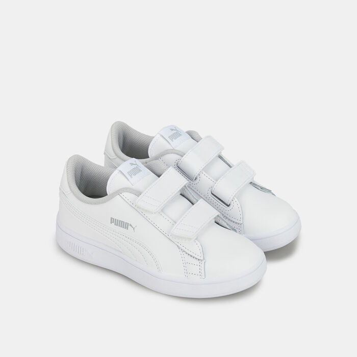 PUMA Kids' Smash V2 Leather Shoe White PUMA Kids' Smash V2 Leather Shoe White image number 1